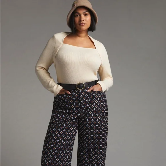 🌸ANTHROPOLOGIE MAEVE PONTE CROPPED PANTS🌸 - Picture 1 of 8